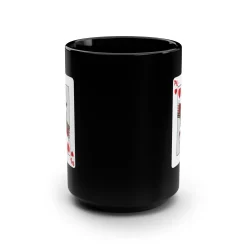 Nail Queen of Hearts Ceramic Coffee Black Mug 15oz