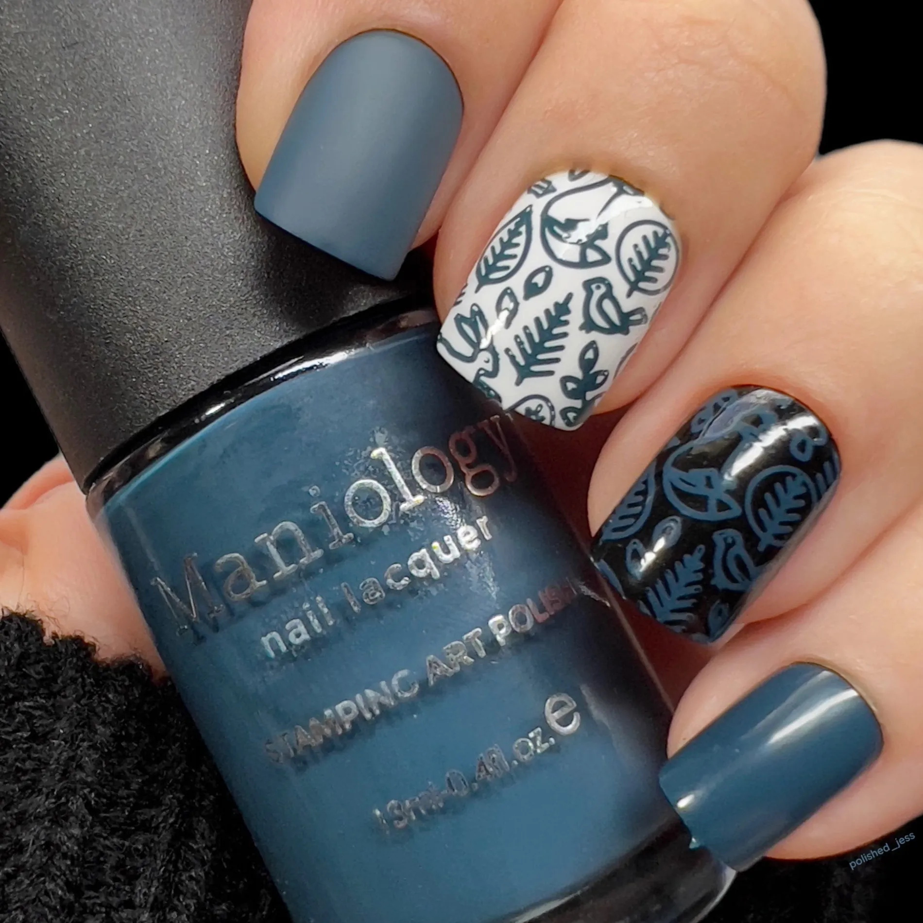 Night Forest: 3-Piece Cream Stamping Art Polish Set