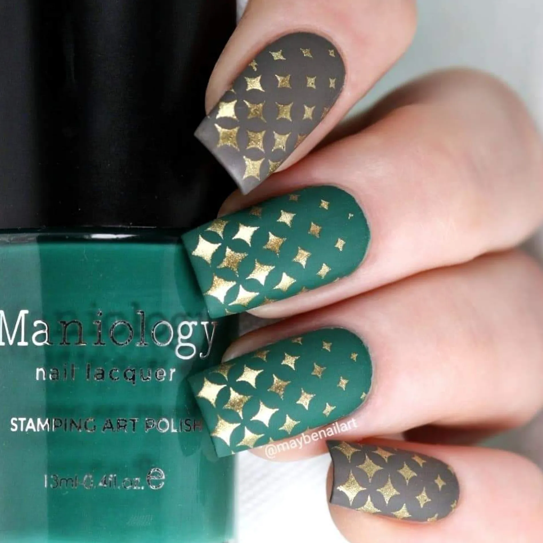 Night Forest: Pine (B298) Emerald Green Stamping Polish