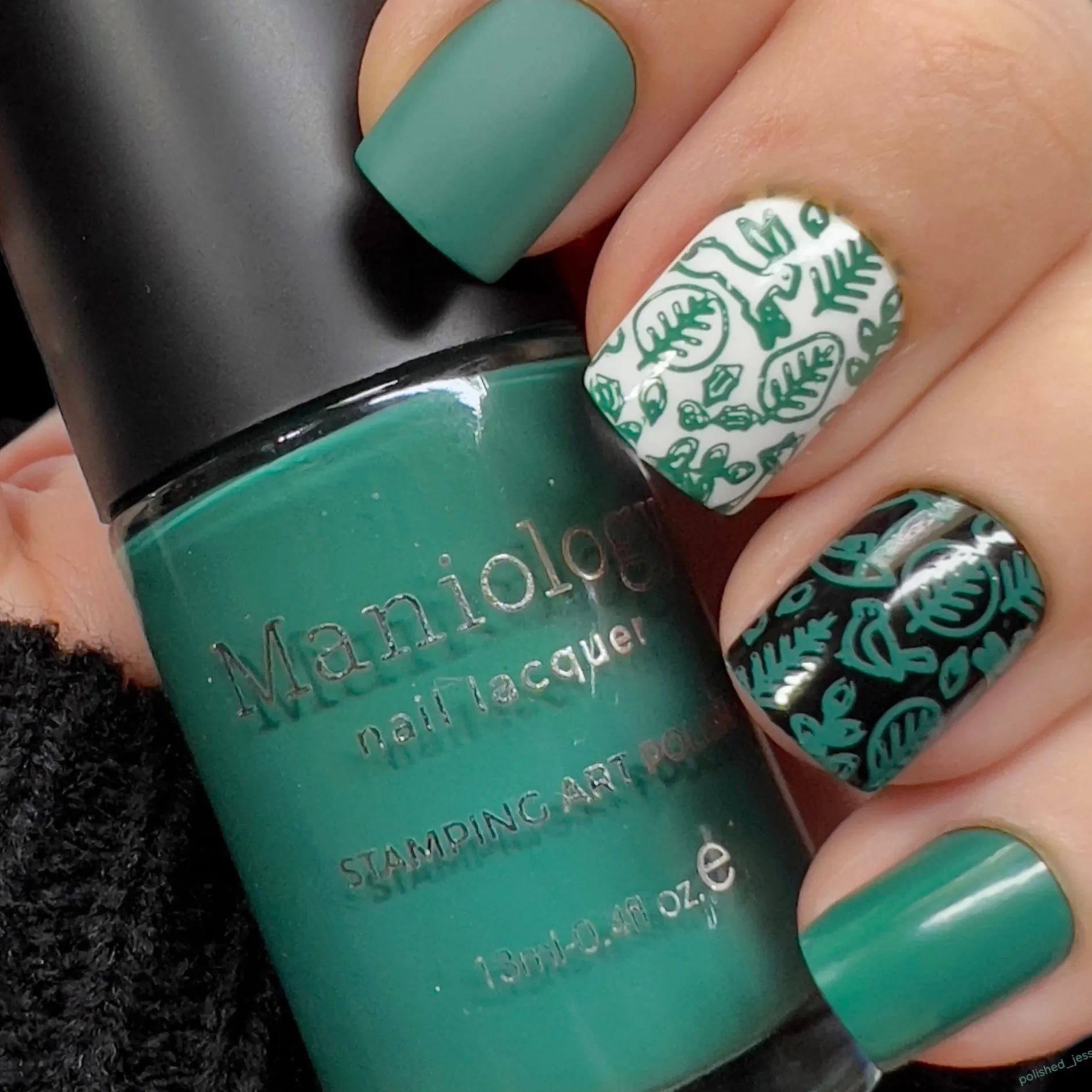 Night Forest: Pine (B298) Emerald Green Stamping Polish