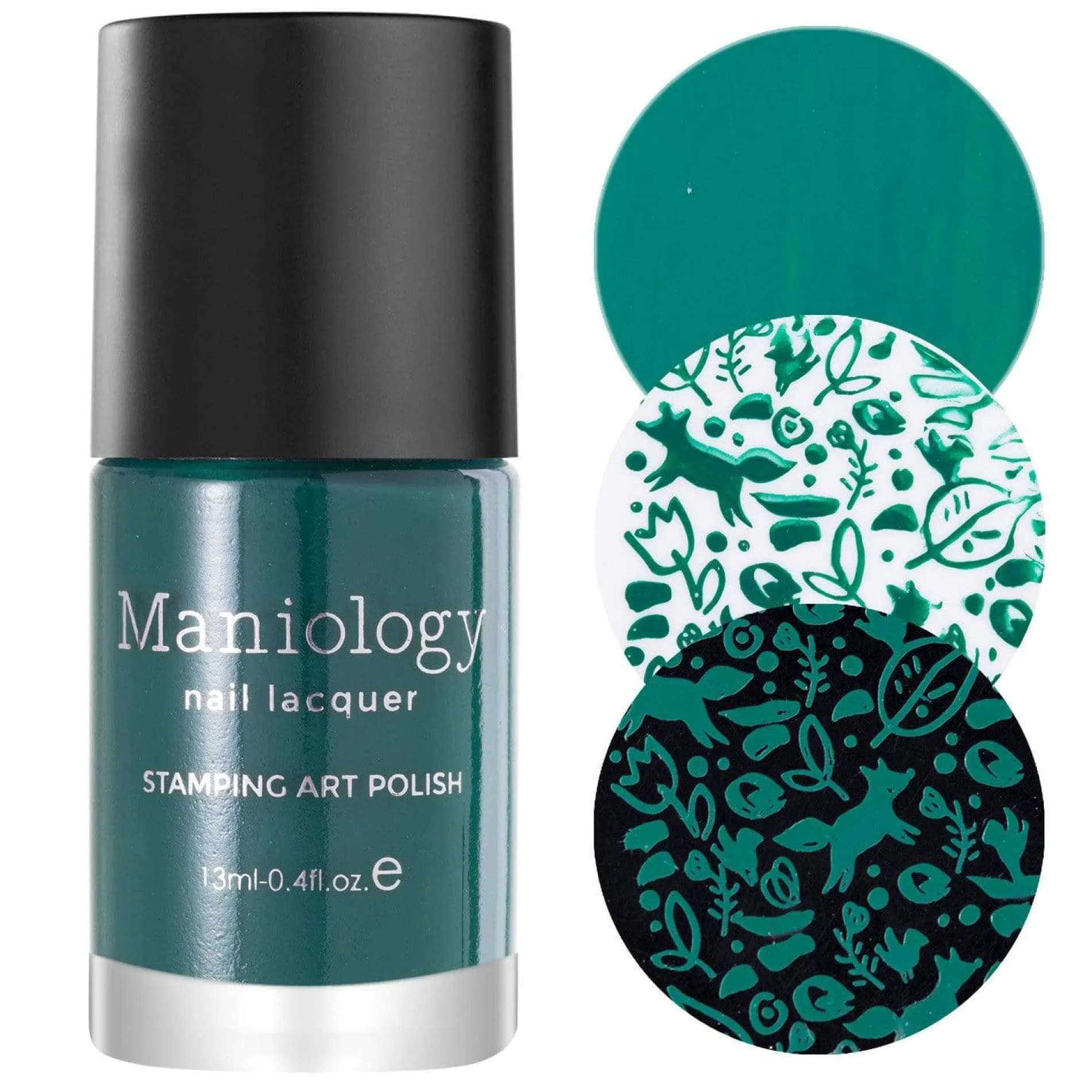 Night Forest: Pine (B298) Emerald Green Stamping Polish
