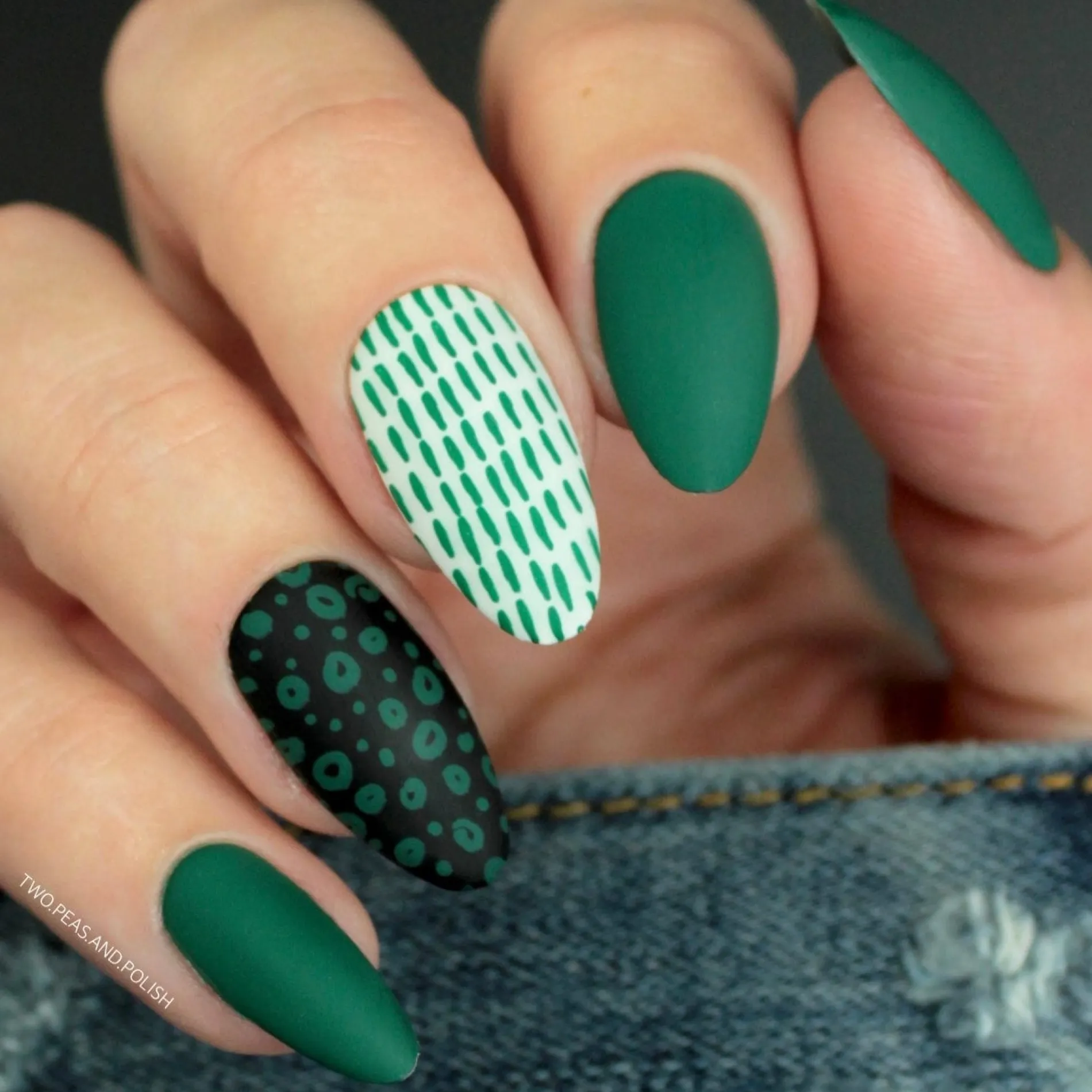Night Forest: Pine (B298) Emerald Green Stamping Polish