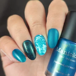 Nightshade: Moonwake (B528) - Teal With Gold Shimmer Stamping Polish