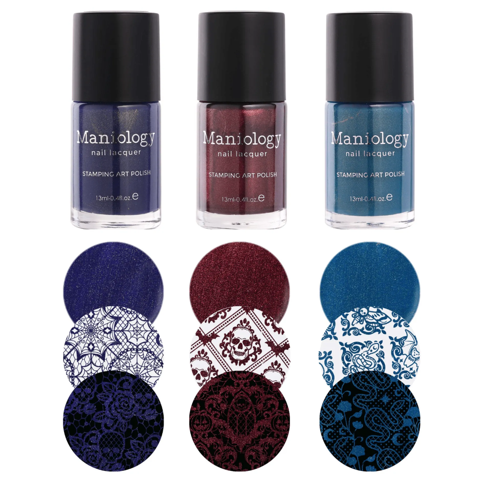 Nightshade: 3-Piece Gold Shimmer Stamping Polish Set
