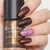 Nightshade: Velvetine (B527) - Maroon Red With Gold Shimmer Stamping Polish