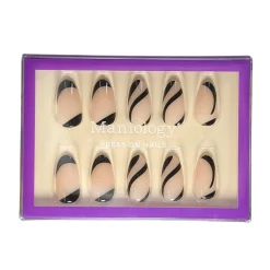 Noir Waves Press On Nails - Short Round