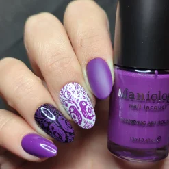 Northern Gleam: Aurora Veil (B566) - Purple Pearl Cream Stamping Polish