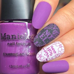 Northern Gleam: Aurora Veil (B566) - Purple Pearl Cream Stamping Polish