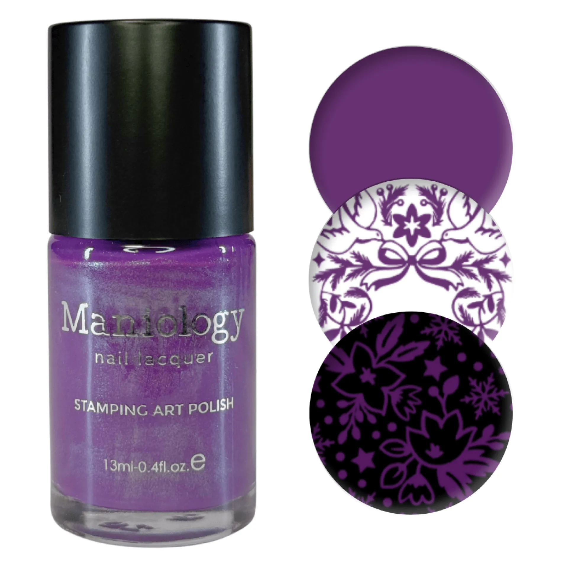 Northern Gleam: Aurora Veil (B566) - Purple Pearl Cream Stamping Polish