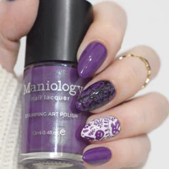 Northern Gleam: Aurora Veil (B566) - Purple Pearl Cream Stamping Polish