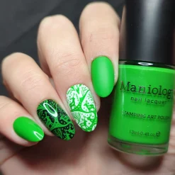 Northern Gleam: Evergleam (B565) - Green Pearl Cream Stamping Polish