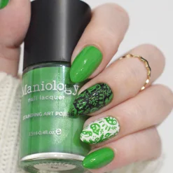 Northern Gleam: Evergleam (B565) - Green Pearl Cream Stamping Polish
