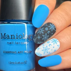 Northern Gleam: Icy Sky (B567) - Blue Pearl Cream Stamping Polish