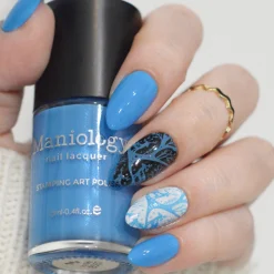 Northern Gleam: Icy Sky (B567) - Blue Pearl Cream Stamping Polish