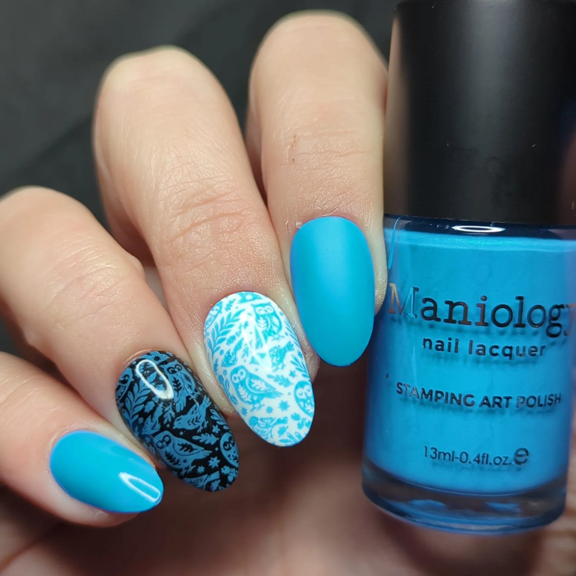 Northern Gleam: Icy Sky (B567) - Blue Pearl Cream Stamping Polish