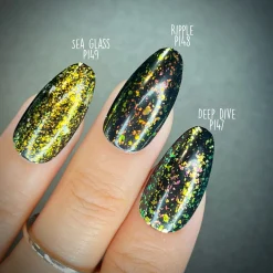 Ocean Crush: 3-Piece Flakie Iridescent Toppers Nail Polish Set