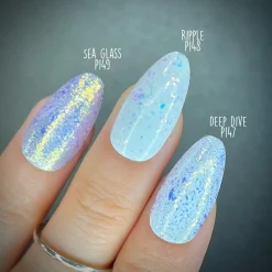Ocean Crush: 3-Piece Flakie Iridescent Toppers Nail Polish Set