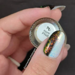 Ocean Crush: Ripple (P148) - Iridescent Orange/Gold Jelly Flakies Nail Polish