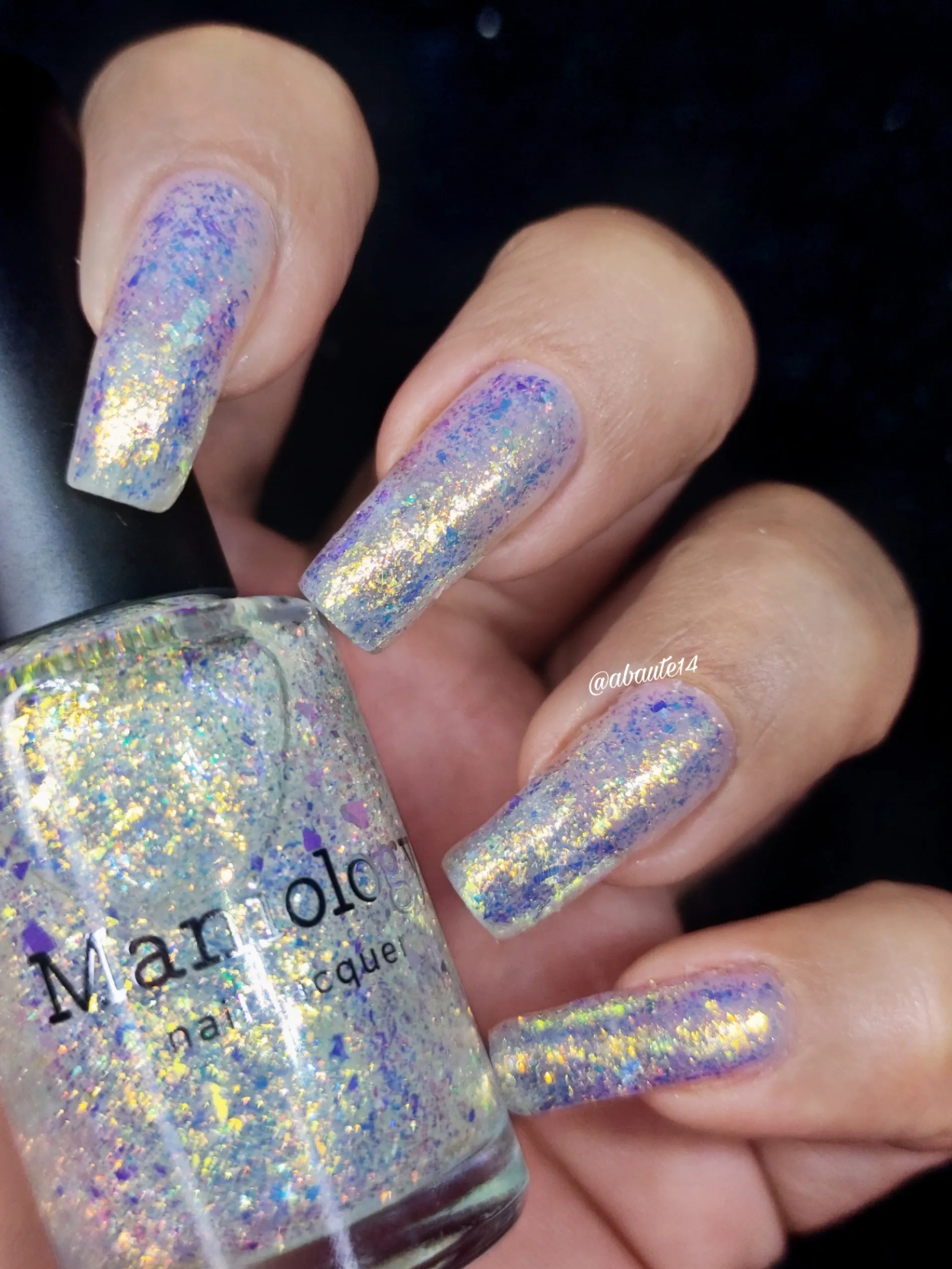 Ocean Crush: Sea Glass (P149) - Iridescent Gold/Silver Jelly Flakies Nail Polish