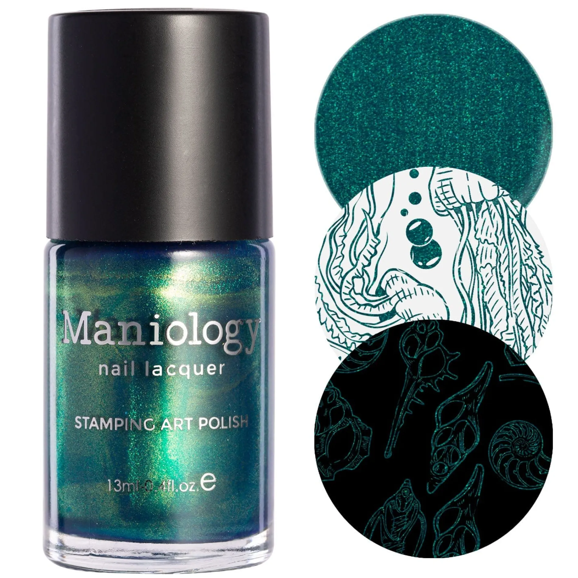 Ocean Floor (B483) - Duochrome Dark Teal Stamping Polish