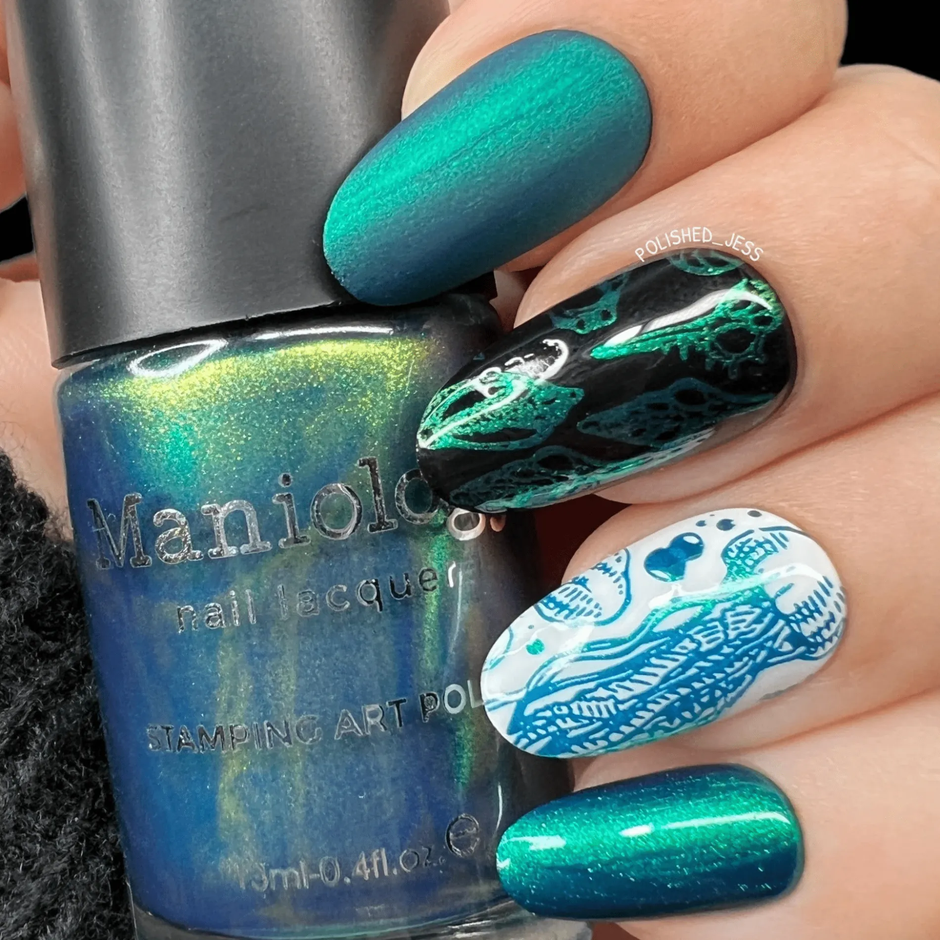 Ocean Floor (B483) - Duochrome Dark Teal Stamping Polish