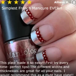 Pardon my French Stamping Bundle - 1 Plate, 2 Stamping Polishes, 1 Smudge Free Top Coat, Stamper & Scraper