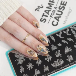 Parrots in Paradise Sanctuary (M624) - Nail Stamping Plate