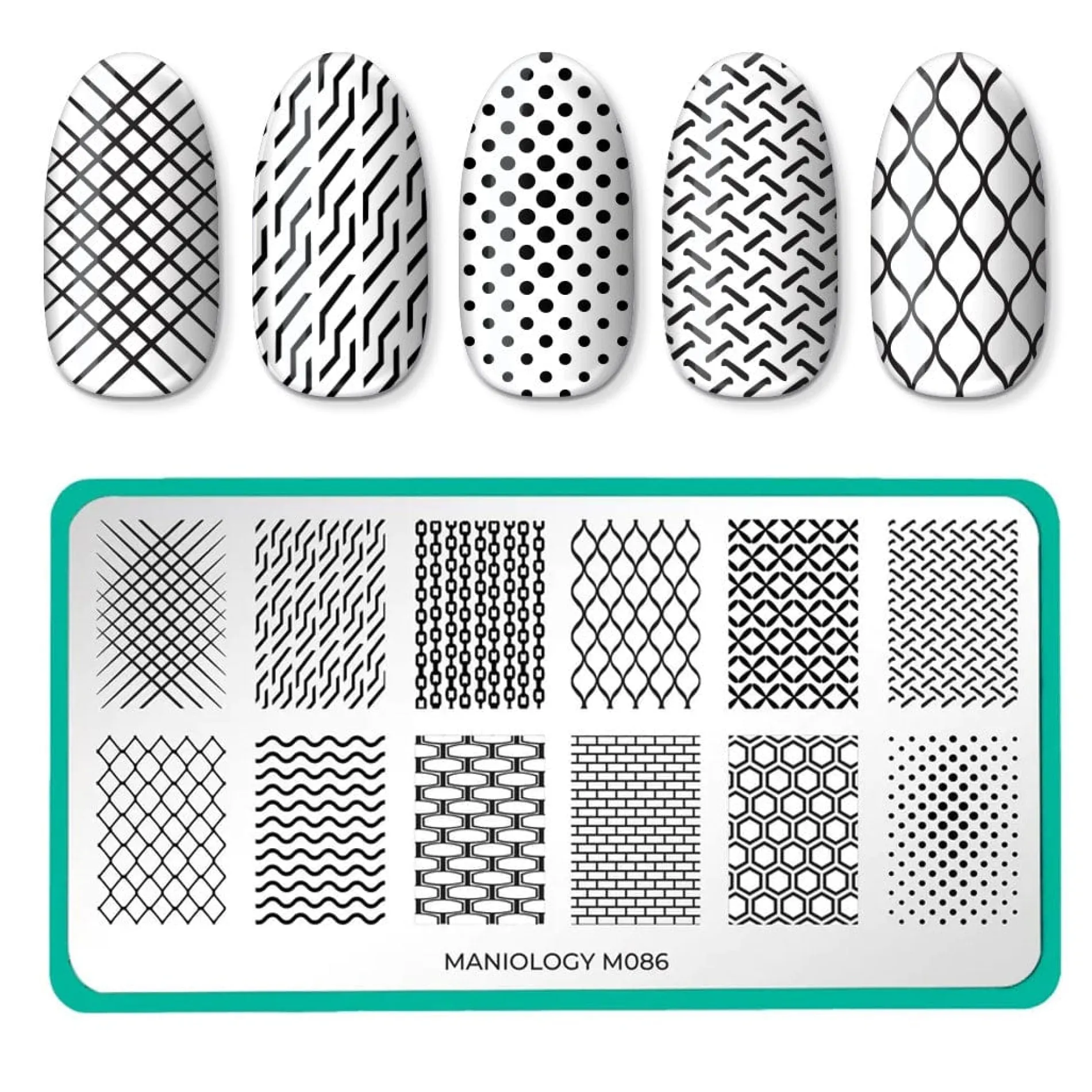 Patterns: Chain Reaction (m086) - Nail Stamping Plate