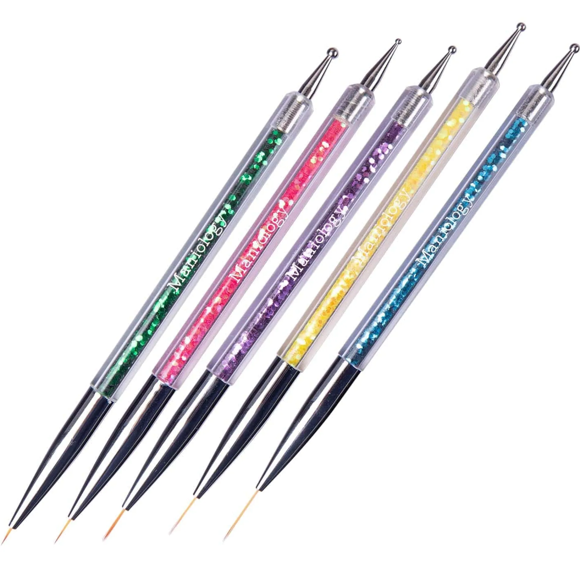 5pc Double Ended Dotting Tool and Detail Liner Brush Set