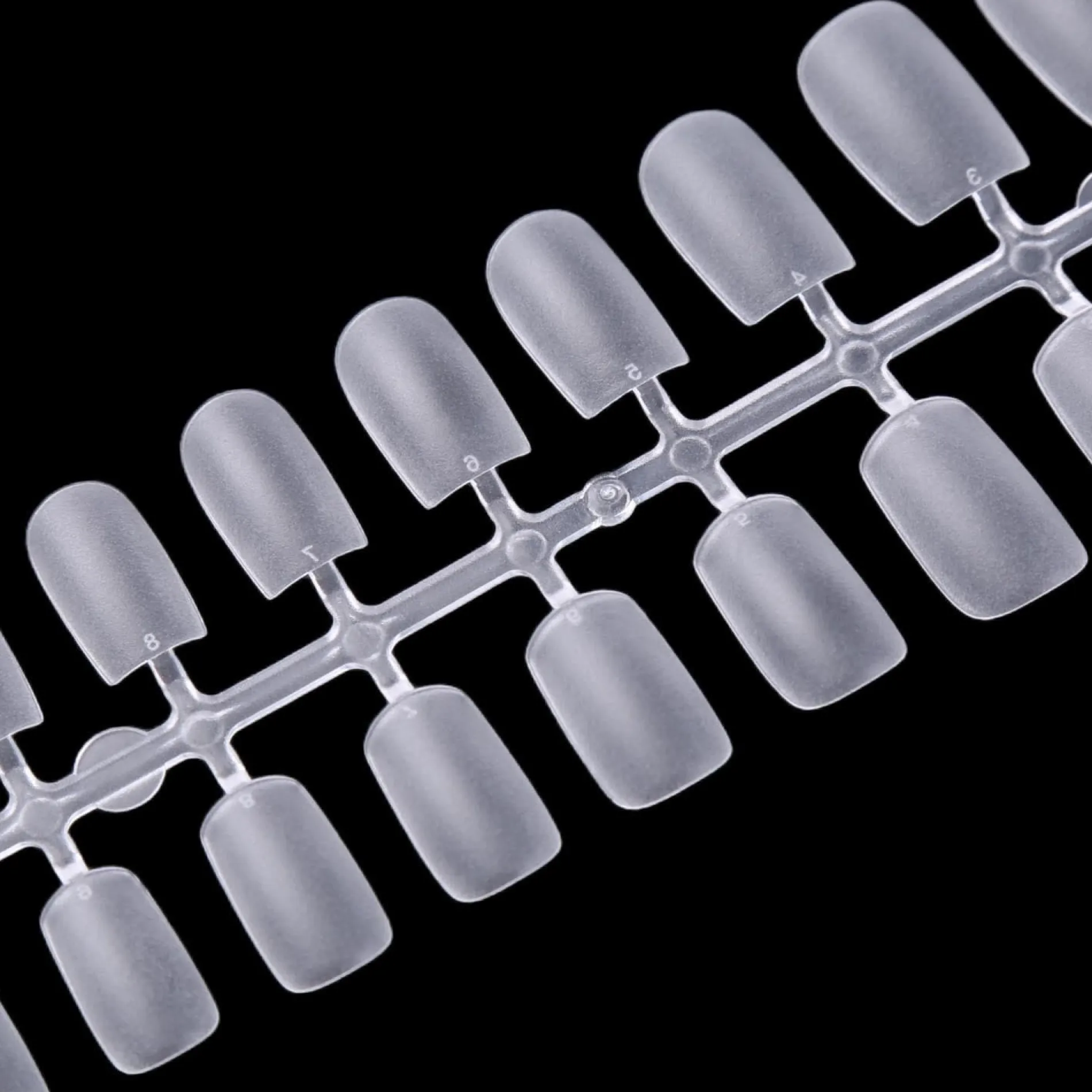300pcs Full Cover Nail Tips for Extension in 15 Sizes - Short Square