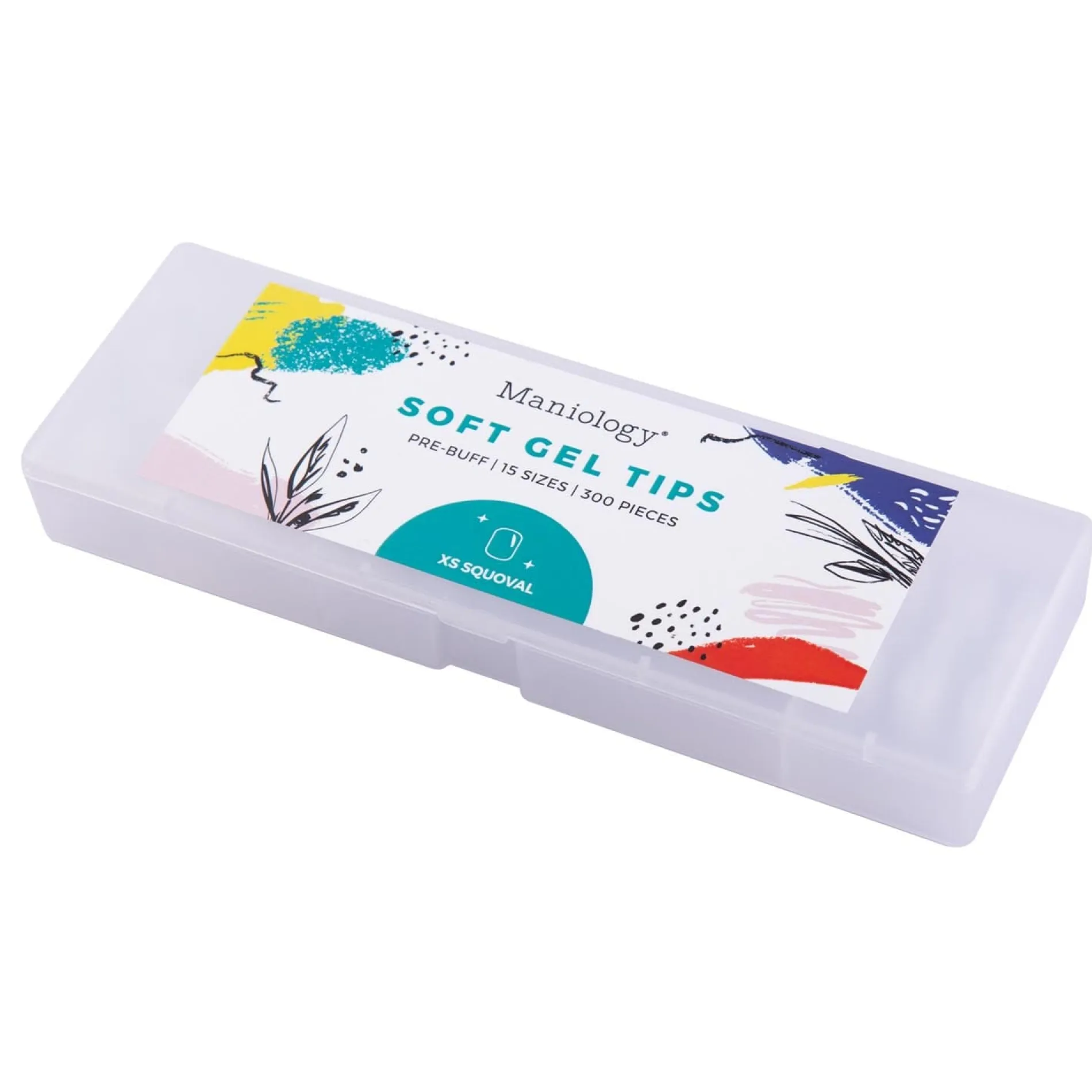 300pcs Full Cover Nail Tips for Extension in 15 Sizes - XS Squoval