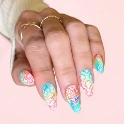 300pcs Full Cover Nail Tips for Extension in 15 Sizes - Medium Almond