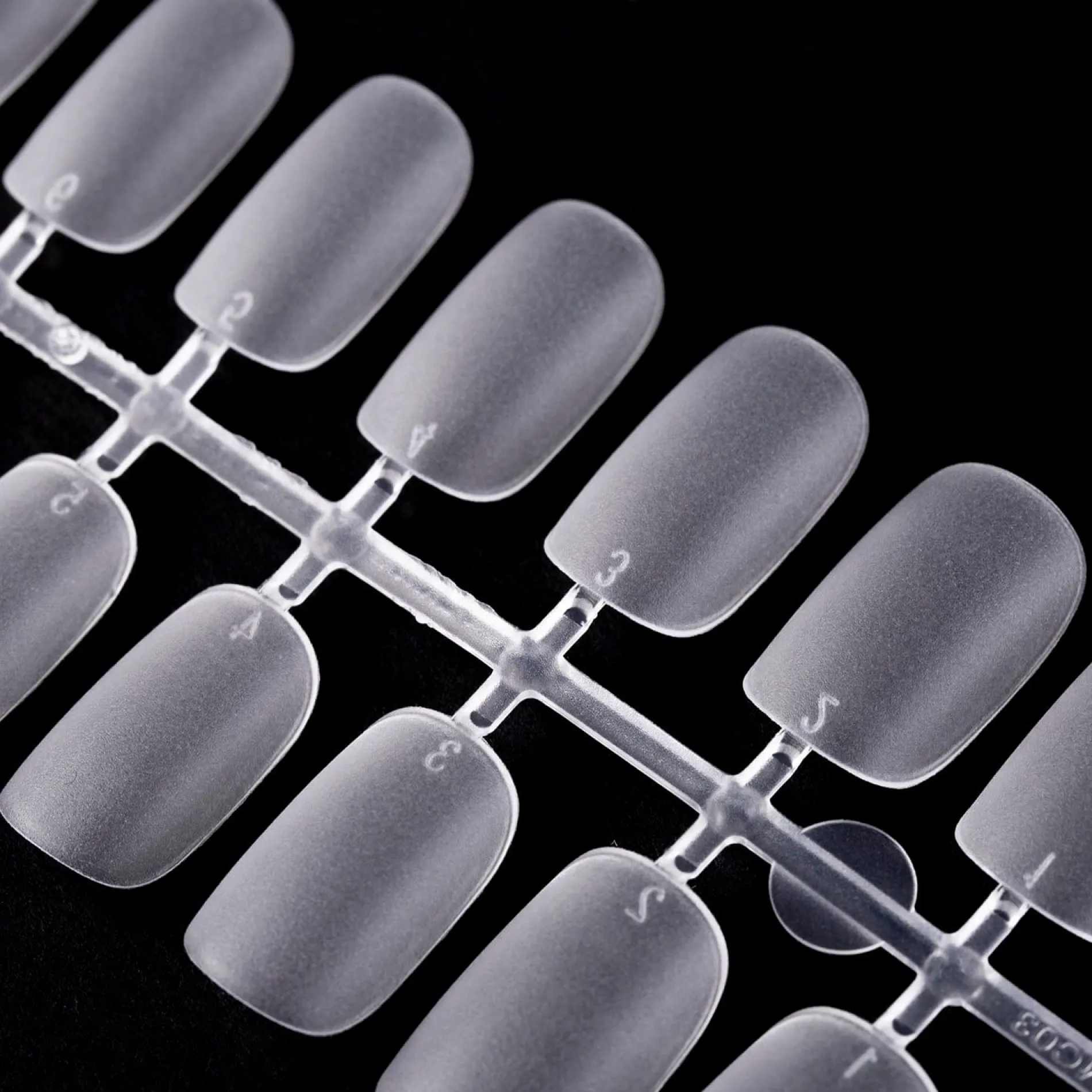 300pcs Full Cover Nail Tips for Extension in 15 Sizes - Short Squoval