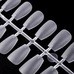 300pcs Full Cover Nail Tips for Extension in 15 Sizes - Short Coffin