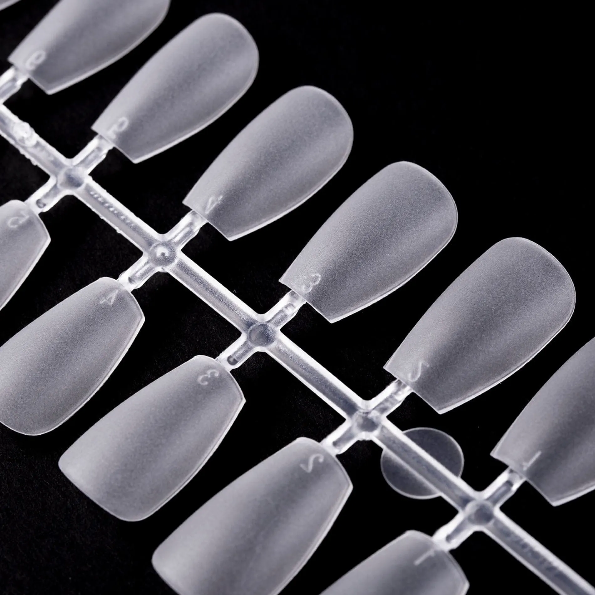 300pcs Full Cover Nail Tips for Extension in 15 Sizes - Short Coffin