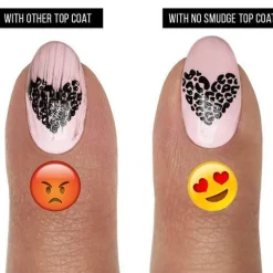Perfect Trio - Bam! White + Straight Up Black Stamping Polish + Smudge Free Top Coat 3pc Bundle
