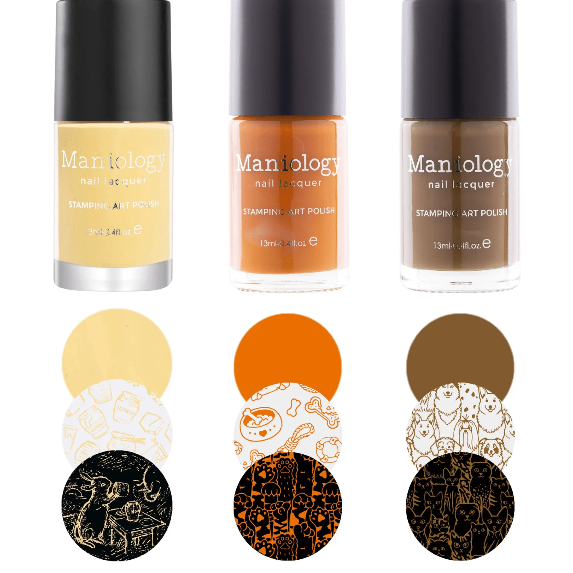 Perfect Trio: 3 Piece Caramel Delight Stamping Polish Collection