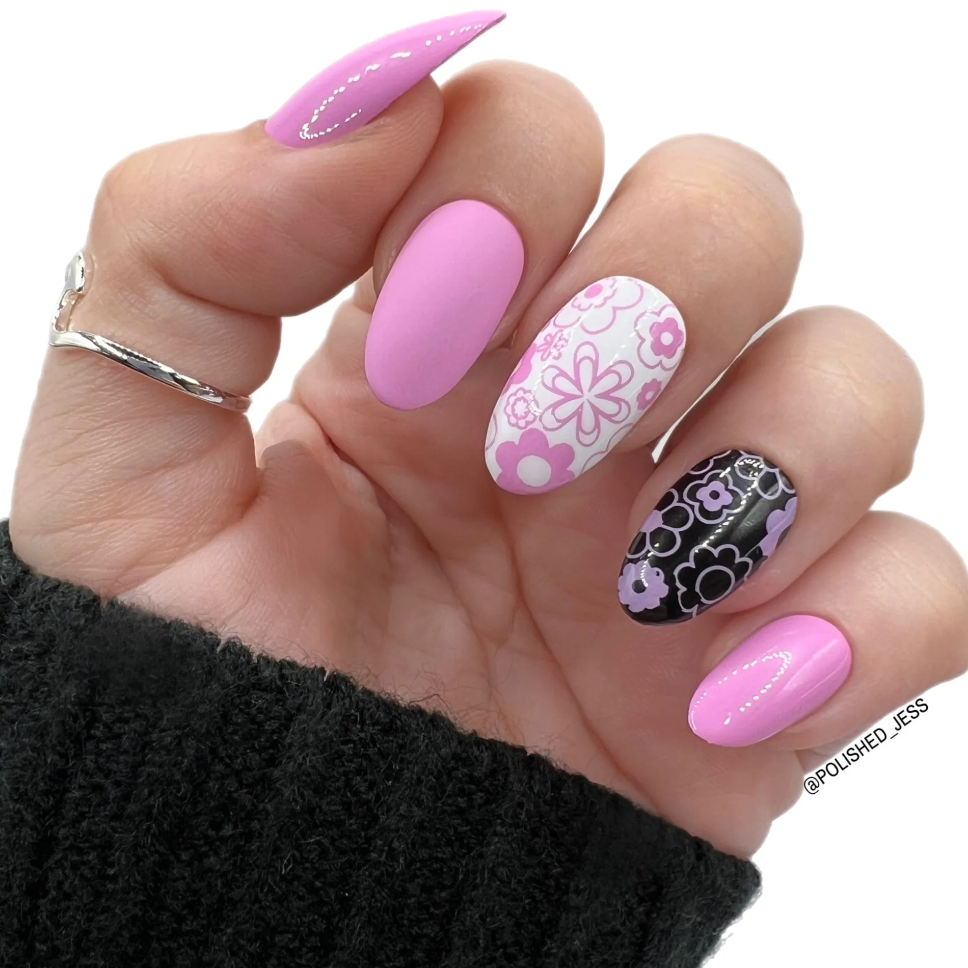 Perfect Trio: 3 Piece Pink Petals Stamping Polish Collection