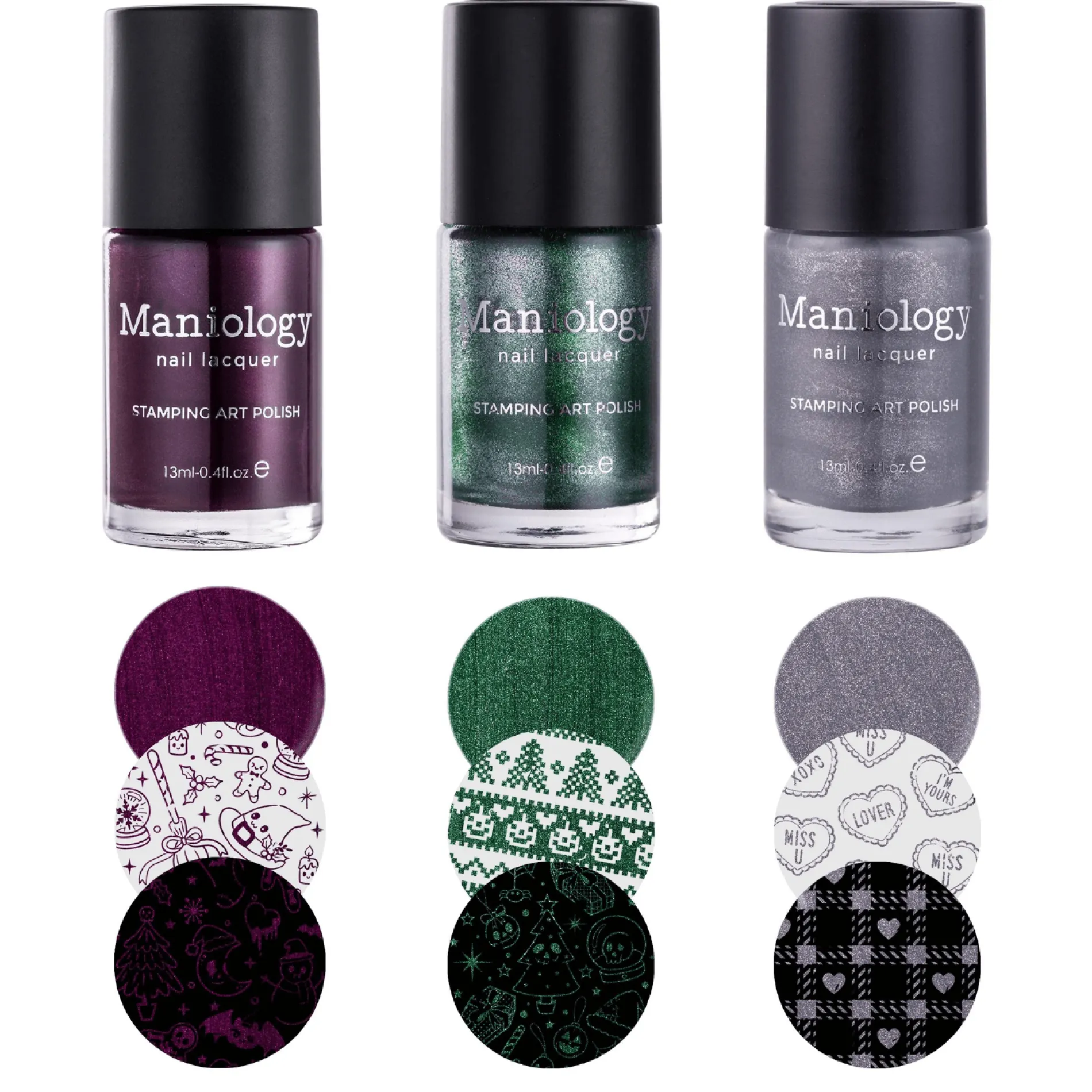 Perfect Trio: 3 Piece Starlit Jewel Stamping Polish Collection