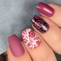 Pink Horizon (B571) - Dusty Mauve Pearl Cream Stamping Polish