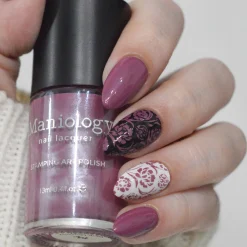 Pink Horizon (B571) - Dusty Mauve Pearl Cream Stamping Polish