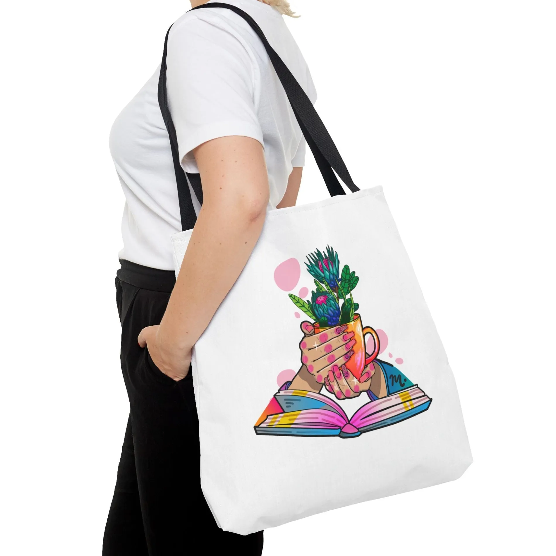 Plants, Books and Nails Tote Bag