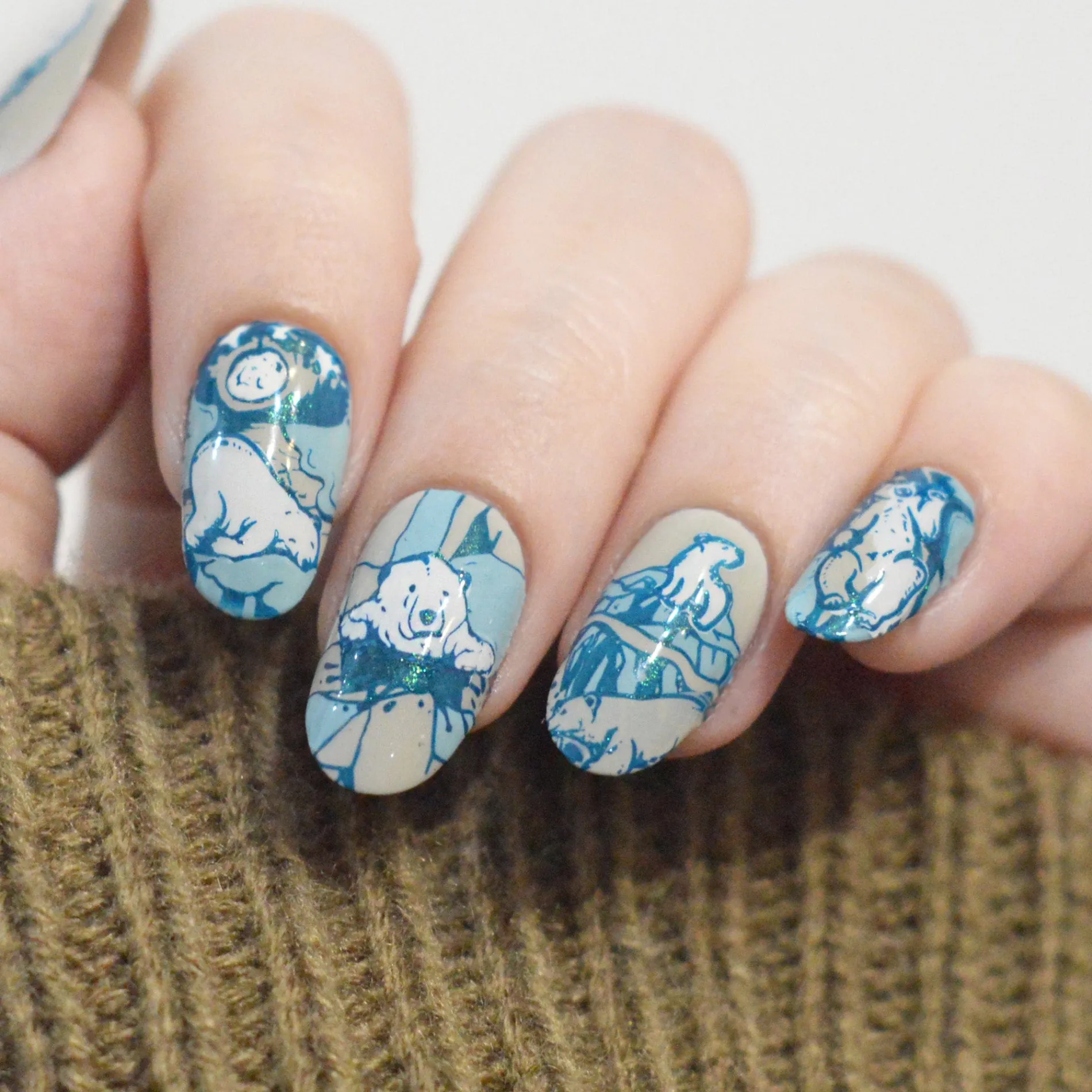 Polar Bears (M537) - Nail Stamping Plate