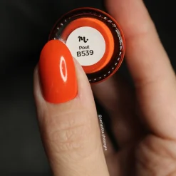 Pout (B539) - Bright Orange Red Stamping Polish
