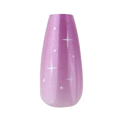 Purple Nebula Press On Nails - Medium Coffin