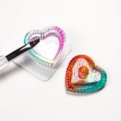 Rainbow Heart Glass Dish with lid