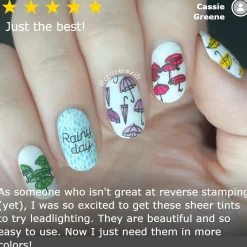 Rainbow Splash: 6-Piece Sheer Tint Stamping Polish Set