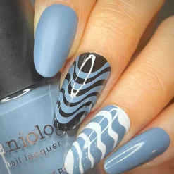 Raindrop (B510) - Cream Blue Stamping Polish
