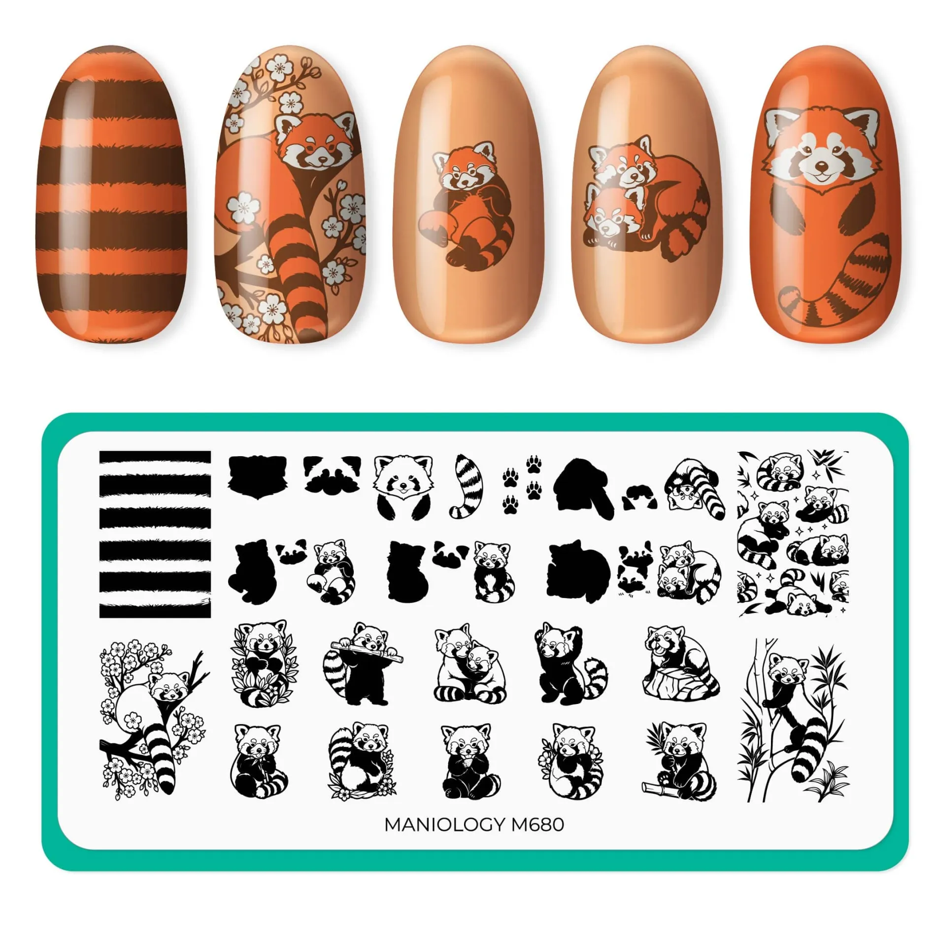 Red Panda (M680) - Nail Stamping Plate