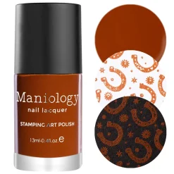 Saddle Up (B396) - Cream Amber Brown Stamping Polish
